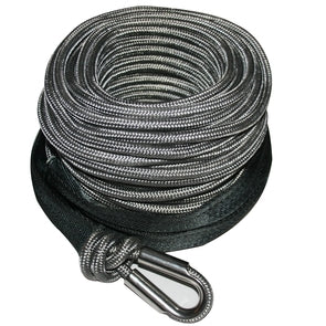 Bulldog Winch 20200 AR Synthetic Winch Line 9mm x 100 Foot 6 to 8k Gray Bulldog Winch - Truck Part Superstore