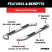 ARIES 202016-2 3in. Round Polished Stainless Side Bars; Select Lexus RX350; RX400; RX400h - Truck Part Superstore