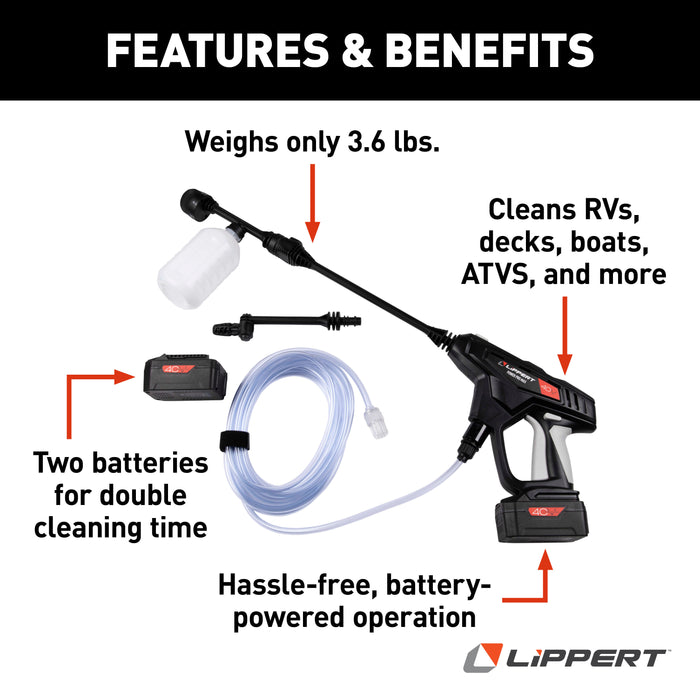 CURT 2020217218 Lippert Power Pro Max Portable Pressure Washer - Truck Part Superstore