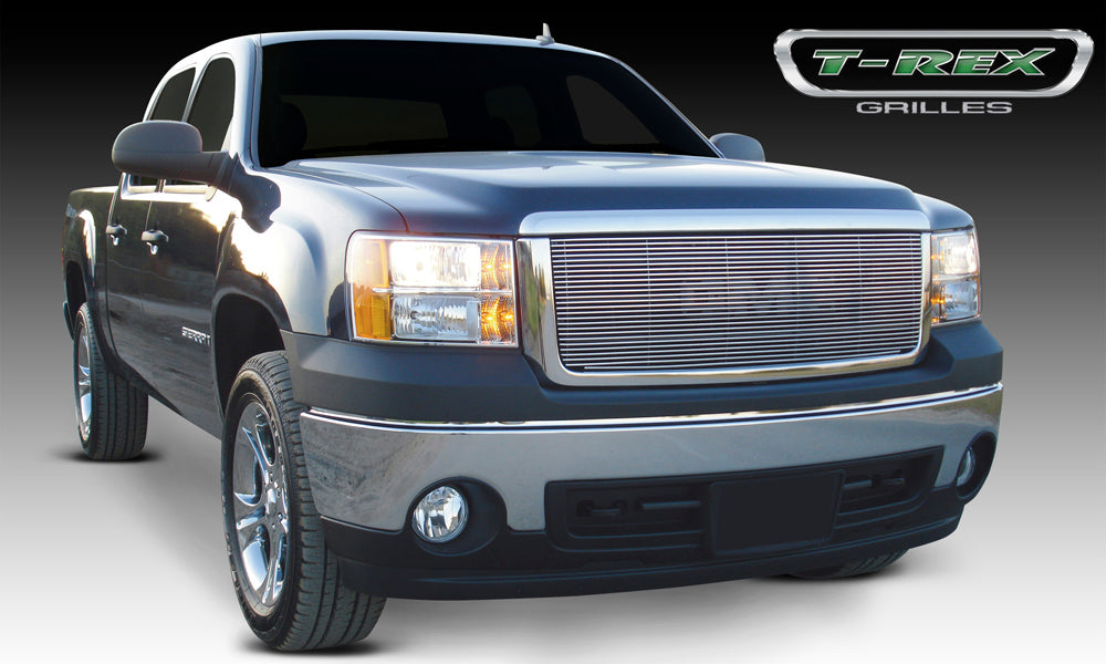 T-Rex Grilles 20205 Billet Series Grille; Horizontal; Aluminum; Polished; 1 Pc; Overlay/Insert; - Truck Part Superstore