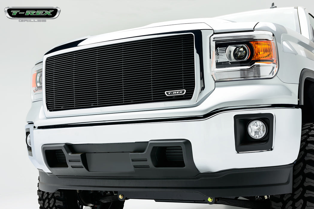 T-Rex Grilles 20208B Billet Series Grille; Horizontal; Aluminum; Black; 1 Pc; Insert; - Truck Part Superstore