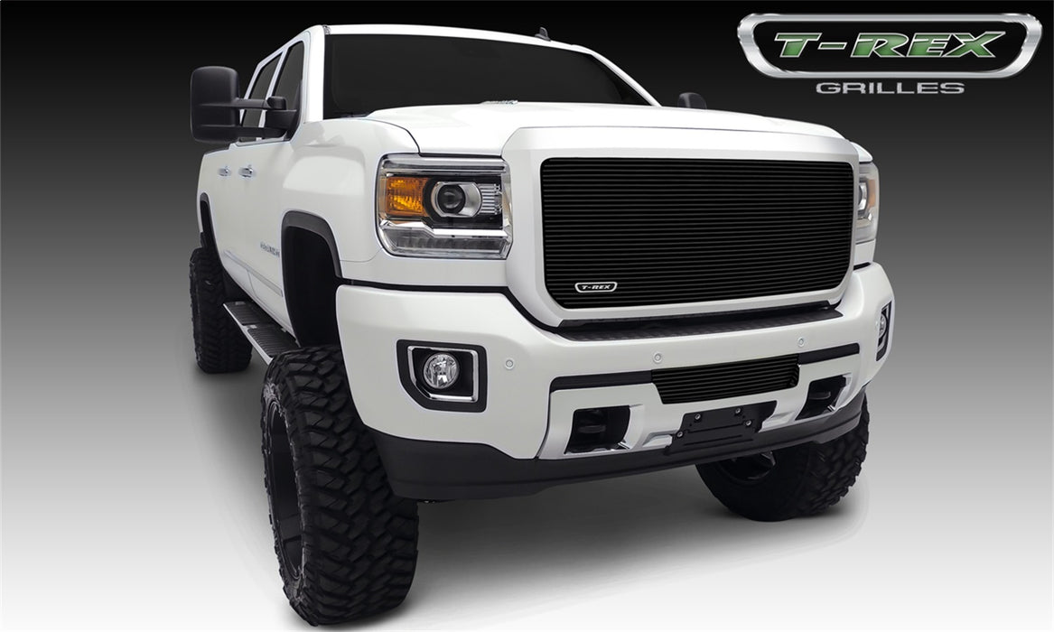 T-Rex Grilles 20211B Billet Series Grille; Horizontal; Aluminum; Black; 1 Pc; Insert; - Truck Part Superstore