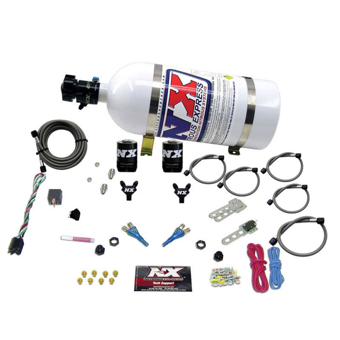 Nitrous Express 20213-10 DODGE 92-95 TBI (50-75-100-125HP) DUAL NOZZLE WITH 10LB BOTTLE - Truck Part Superstore