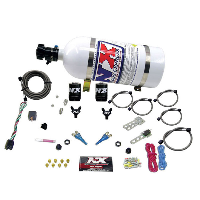 Nitrous Express 20213-10 DODGE 92-95 TBI (50-75-100-125HP) DUAL NOZZLE WITH 10LB BOTTLE - Truck Part Superstore
