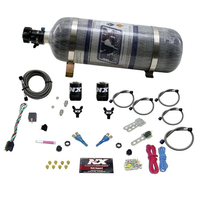 Nitrous Express 20213-12 DODGE 92-95 TBI (50-75-100-125HP) DUAL NOZZLE WITH COMPOSITE BOTTLE - Truck Part Superstore