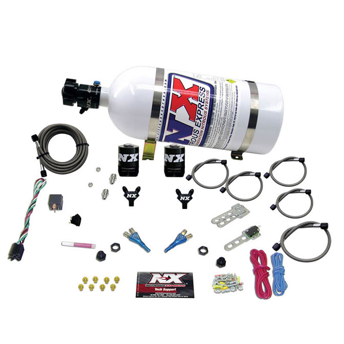 Nitrous Express 20215-10 GM EFI DUAL NOZZLE (100-300HP) WITH 10LB BOTTLE - Truck Part Superstore