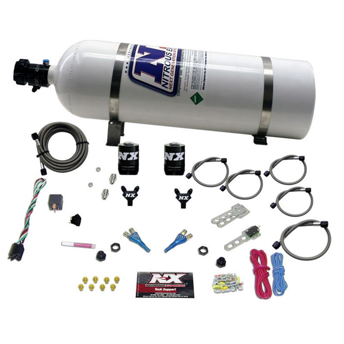 Nitrous Express 20215-15 GM EFI DUAL NOZZLE (100-300HP) WITH 15LB BOTTLE - Truck Part Superstore