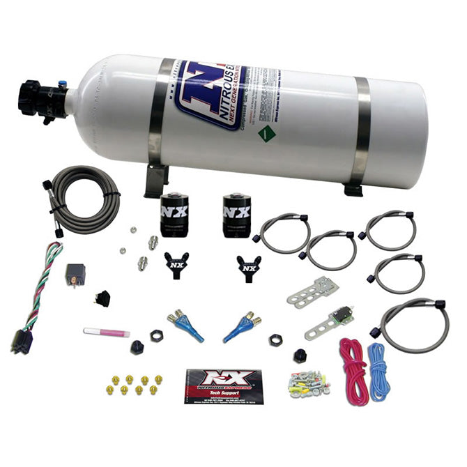 Nitrous Express 20215-15 GM EFI DUAL NOZZLE (100-300HP) WITH 15LB BOTTLE - Truck Part Superstore