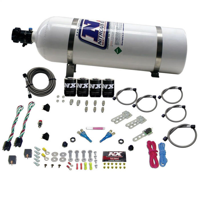 Nitrous Express 20224-15 GM EFI DUAL STAGE (50-150HP X 2) WITH 15LB BOTTLE - Truck Part Superstore