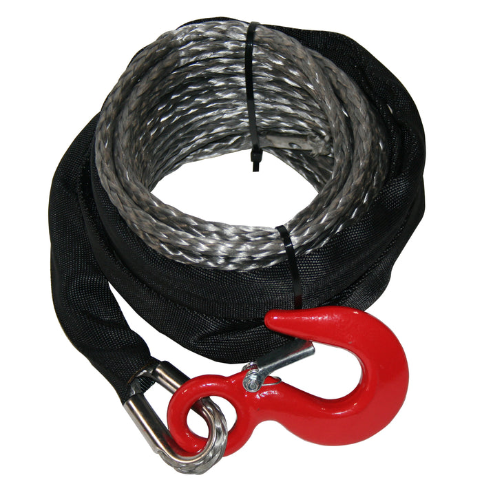 Bulldog Winch 20226 Synthetic Winch Rope 8mm x 50 Ft Gray Bulldog Winch - Truck Part Superstore