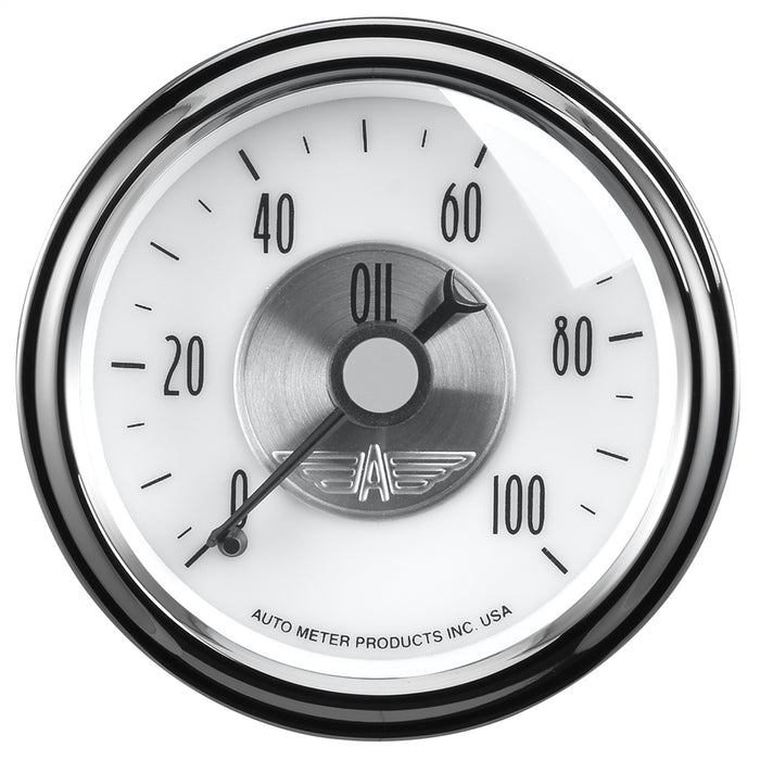 AutoMeter 2023 GAUGE; OIL PRESS; 2 1/16in.; 100PSI; MECH; PRESTIGE PEARL - Truck Part Superstore