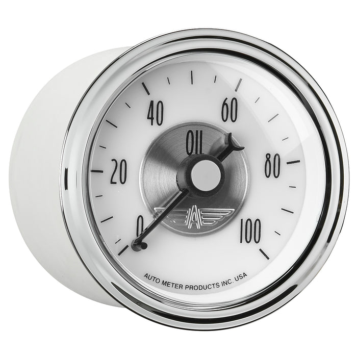 AutoMeter 2023 GAUGE; OIL PRESS; 2 1/16in.; 100PSI; MECH; PRESTIGE PEARL - Truck Part Superstore