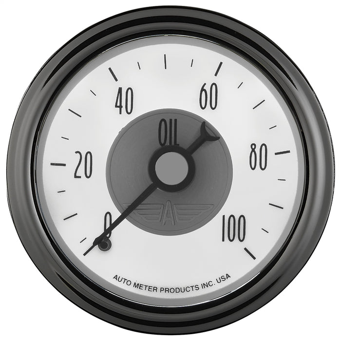 AutoMeter 2023 GAUGE; OIL PRESS; 2 1/16in.; 100PSI; MECH; PRESTIGE PEARL - Truck Part Superstore