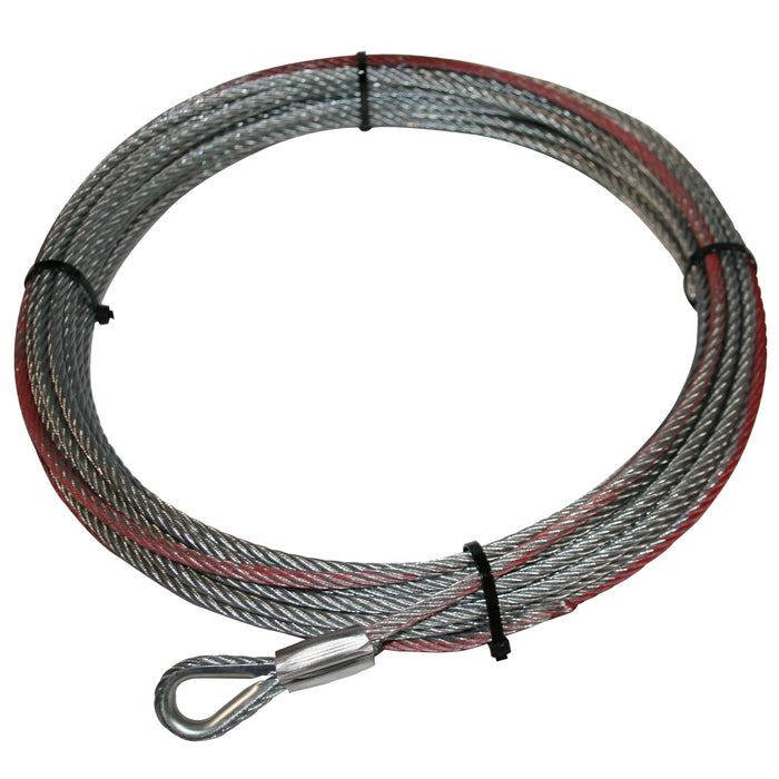 Bulldog Winch 20250 Winch Rope Wire for 15022 6k 6.4mmx55 Foot Gray Bulldog Winch - Truck Part Superstore