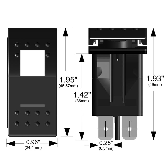 Bulldog Winch 20255 Rocker Switch On/Off 5 Pin White Bulldog Winch - Truck Part Superstore