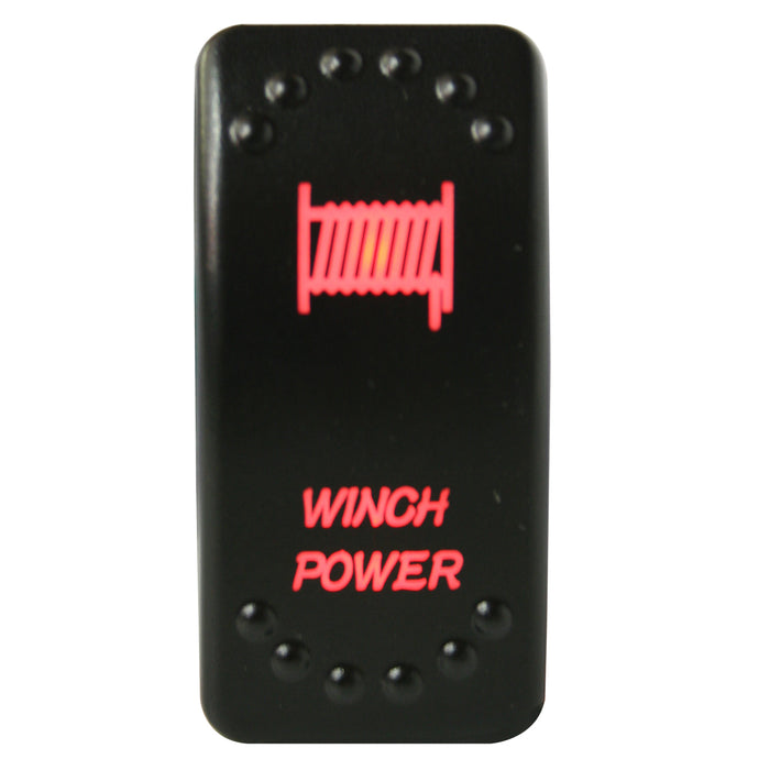 Bulldog Winch 20262 Winch Power Rocker Switch - On/Off 5-Pin-Red Bulldog Winch - Truck Part Superstore
