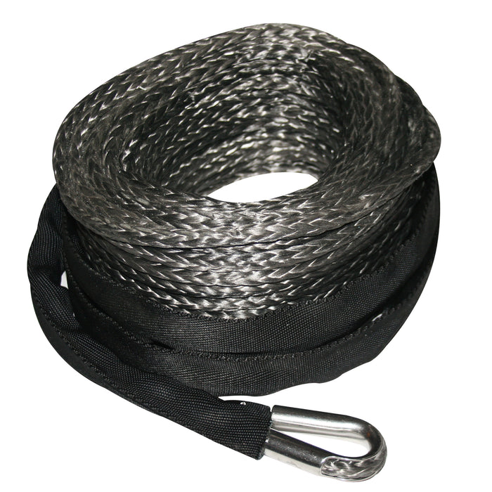 Bulldog Winch 20288 Synthetic Rope 12mm x 80 Foot Gray Bulldog Winch - Truck Part Superstore
