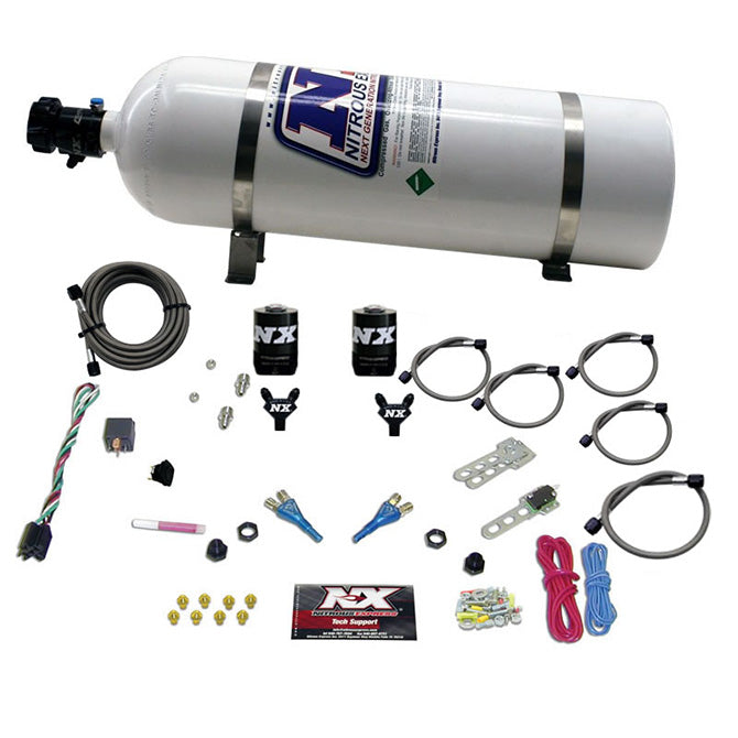 Nitrous Express 20315-15 DODGE EFI FULL RACE (100-150-200-300HP) DUAL NOZZLE WITH 15LB BOTTLE - Truck Part Superstore