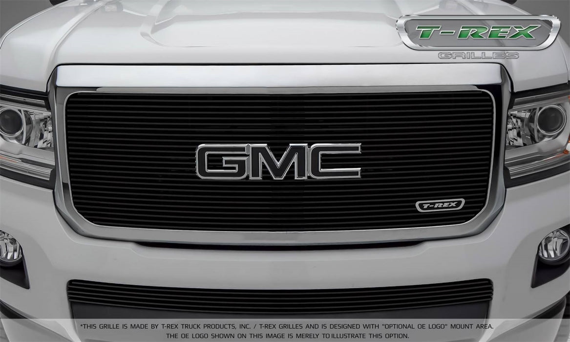 T-Rex Grilles 20371B Billet Series Grille; Horizontal; Aluminum; Black; 1 Pc; Insert; - Truck Part Superstore