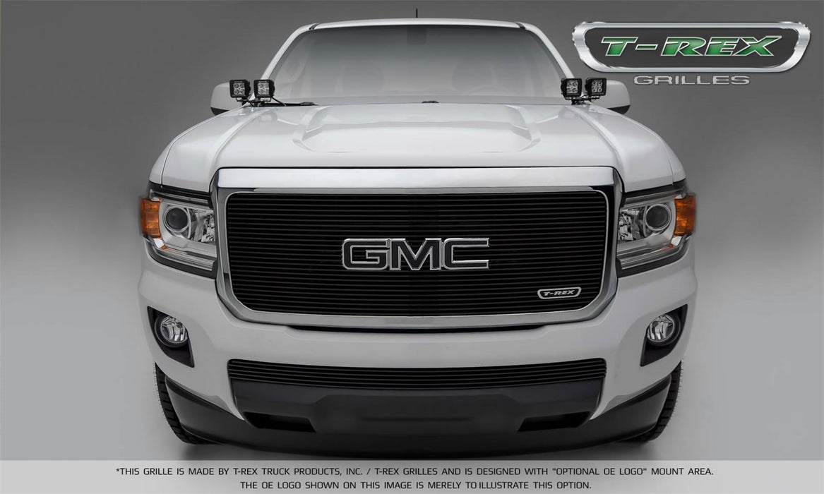 T-Rex Grilles 20371B Billet Series Grille; Horizontal; Aluminum; Black; 1 Pc; Insert; - Truck Part Superstore