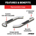 ARIES 204017-2 3in. Round Polished Stainless Side Bars; Select Silverado; Sierra 1500; 2500; 35 - Truck Part Superstore