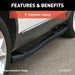 ARIES 204032 3in. Round Black Steel Side Bars; Select Chevrolet Equinox; GMC Terrain - Truck Part Superstore