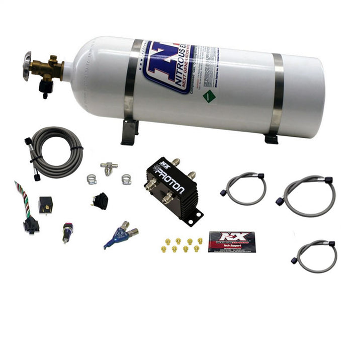 Nitrous Express 20420-15 PROTON SERIES NITROUS SYSTEM W/15LB BOTTLE - Truck Part Superstore