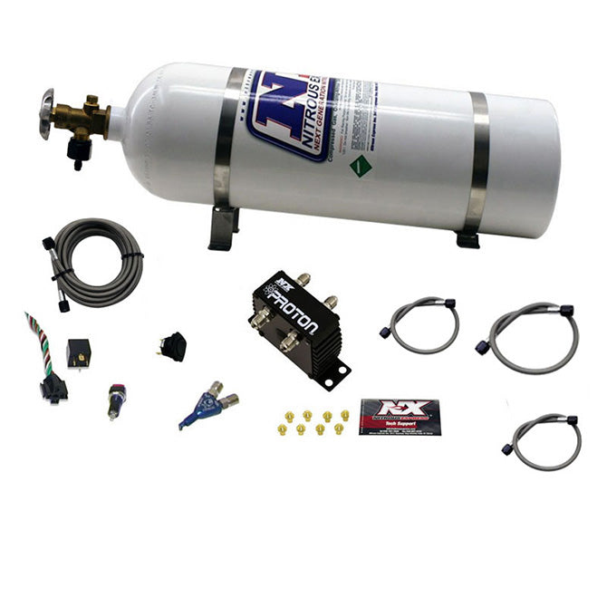 Nitrous Express 20420-15 PROTON SERIES NITROUS SYSTEM W/15LB BOTTLE - Truck Part Superstore