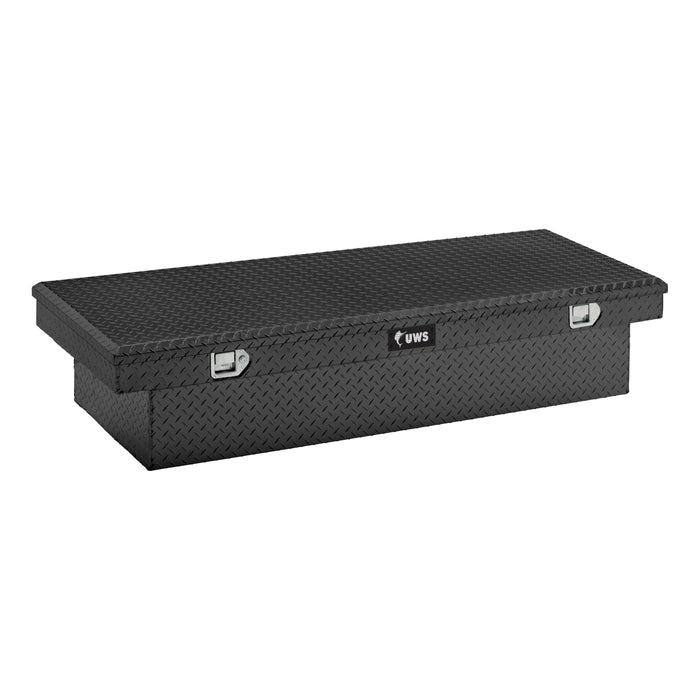 UWS TBS-69-LBTA-BLK Gloss Black Aluminum 69in. Extra-Wide Crossover Truck Tool Box - Truck Part Superstore