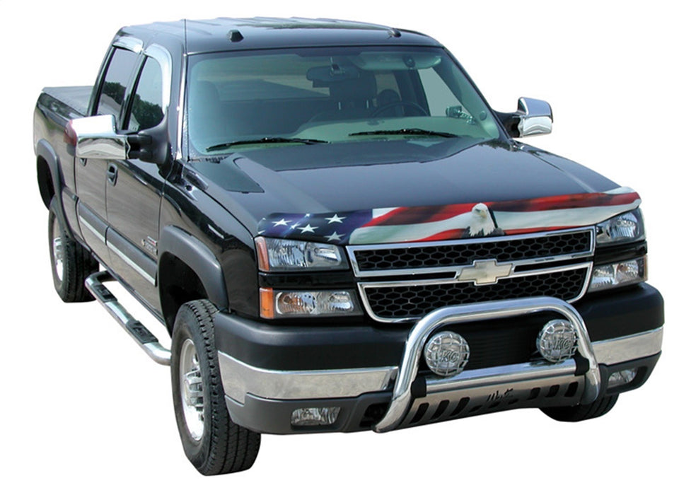 Stampede 2044-30 Vigilante Premium Hood Protector; American Flag w/Eagle; - Truck Part Superstore