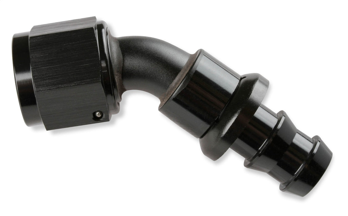 Mr Gasket 204504-BL Push-On Hose End; 45 Degree; -4AN; Anodized Black; - Truck Part Superstore