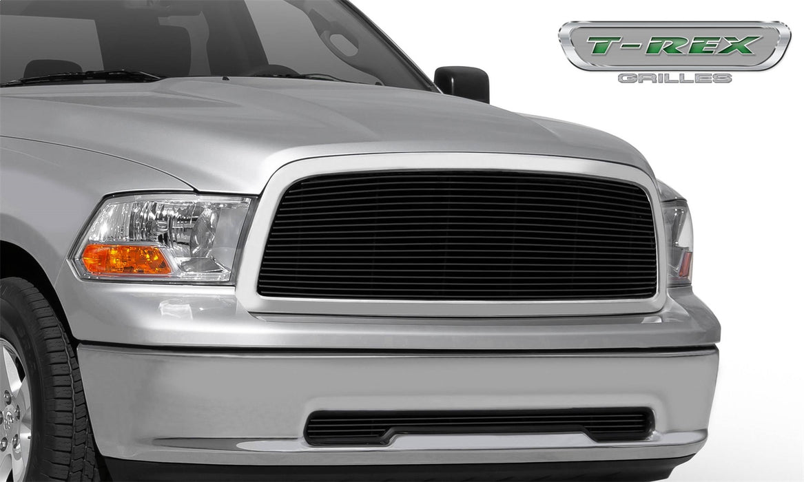 T-Rex Grilles 20457B Billet Series Grille; Horizontal; Aluminum; Black; 1 Pc.; Insert; - Truck Part Superstore