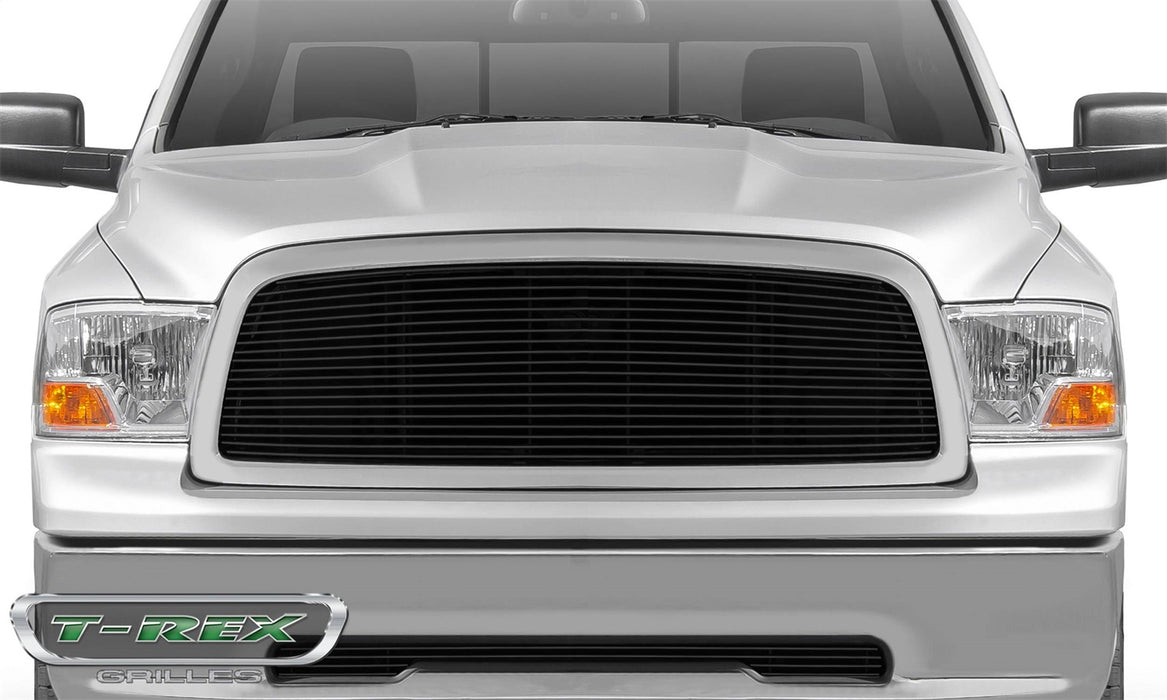 T-Rex Grilles 20457B Billet Series Grille; Horizontal; Aluminum; Black; 1 Pc.; Insert; - Truck Part Superstore