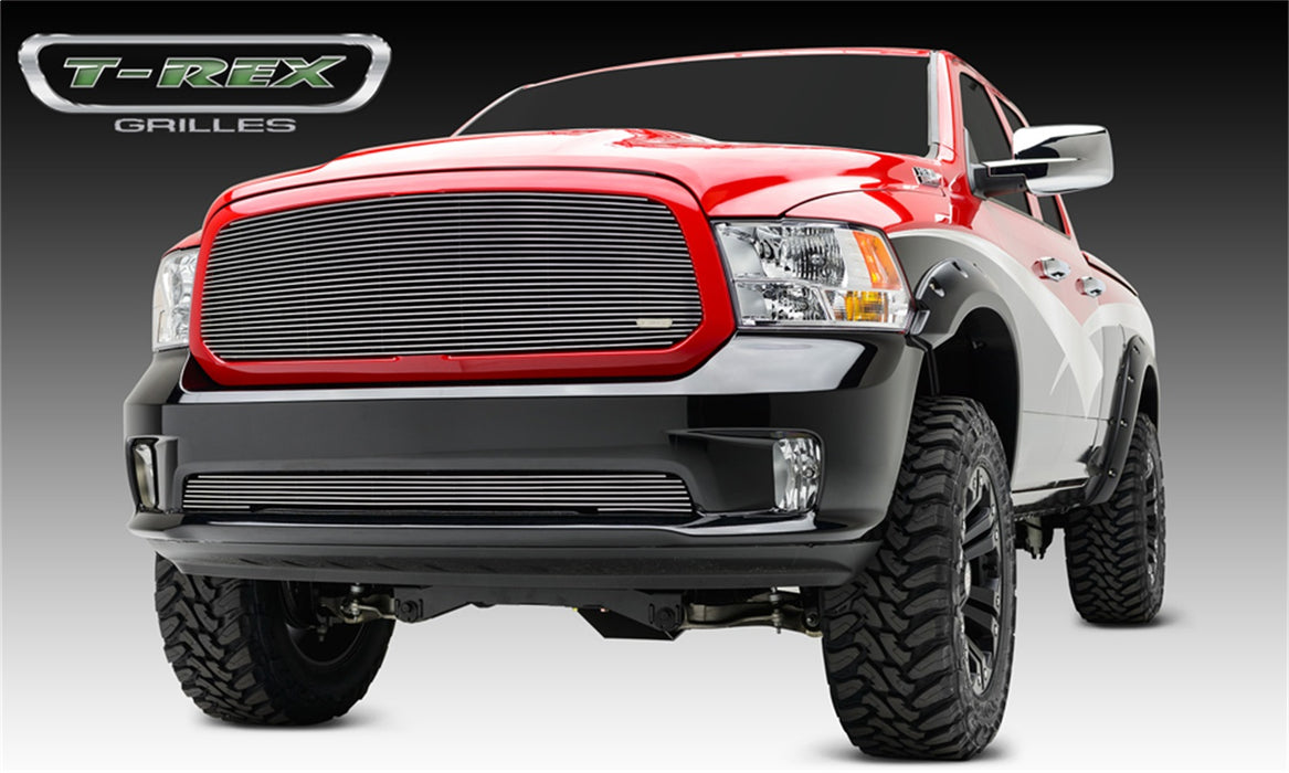 T-Rex Grilles 20458 Billet Series Grille; Horizontal; Aluminum; Polished; 1 Pc; Insert; - Truck Part Superstore