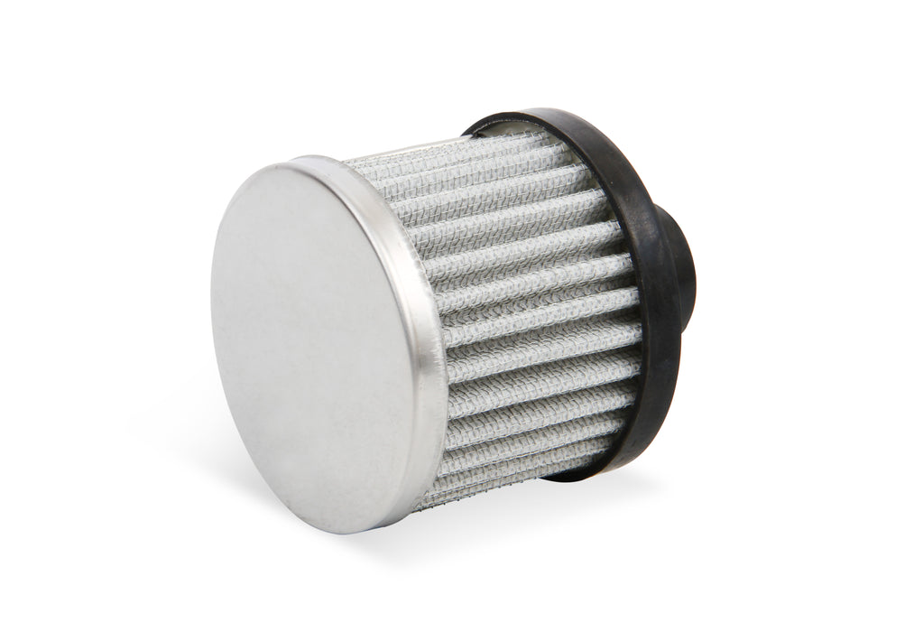 Mr Gasket 2049 Open Element Breather; Fits 1.22 in. O.D. Hole; 3 1/8 in. Tall; 3 in. O.D.; - Truck Part Superstore