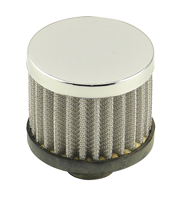 Mr Gasket 2049 Open Element Breather; Fits 1.22 in. O.D. Hole; 3 1/8 in. Tall; 3 in. O.D.; - Truck Part Superstore