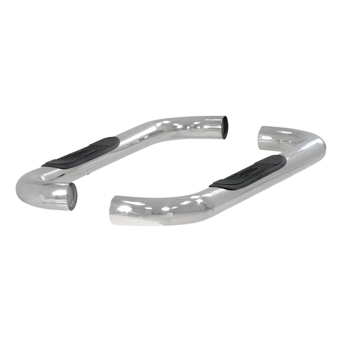 ARIES 205001-2 3in. Round Polished Stainless Side Bars; Select Dodge Dakota - Truck Part Superstore
