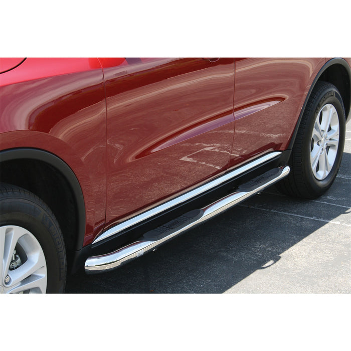 ARIES 205031-2 3in. Round Polished Stainless Side Bars; Select Dodge Durango - Truck Part Superstore