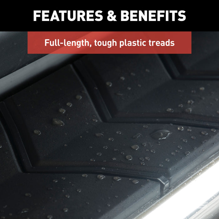 ARIES 2051019 AeroTread 5in. x 70in. Polished Stainless Running Boards; Select Hyundai Tucson - Truck Part Superstore