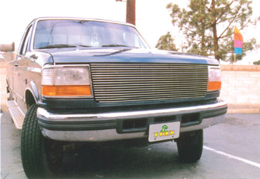T-Rex Grilles 20535 Billet Series Grille; Horizontal; Aluminum; Polished; 1 Pc; Replacement; - Truck Part Superstore