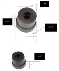 Lakewood 20535 Ladder Bar Bushing Kit; Replacement; Rubber; 4 Pack; Black; - Truck Part Superstore