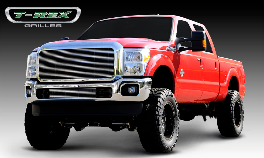 T-Rex Grilles 20546 Billet Series Grille; Horizontal; Aluminum; Polished; 1 Pc; Insert; - Truck Part Superstore