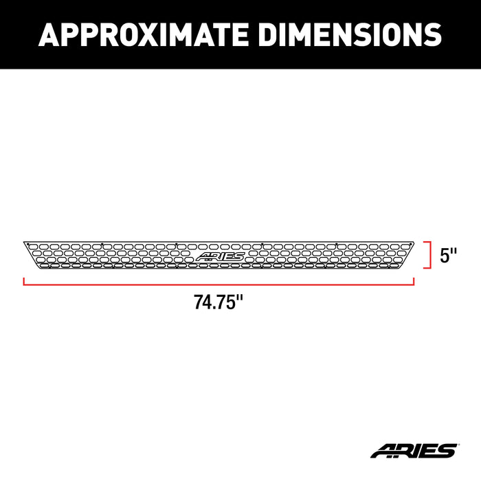 ARIES 2055191 ARIES 2055191 Paintable 91-Inch Raw Aluminum AdvantEDGE Running Board Step Pad - Truck Part Superstore
