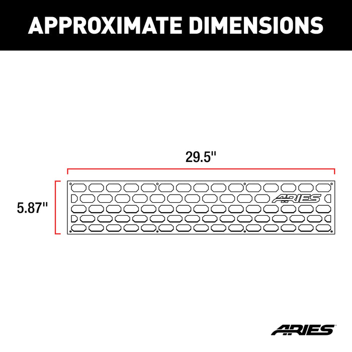 ARIES 2055192 AdvantEDGE Paintable Cover Plate for Bull Bars without LEDs - Truck Part Superstore