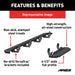 ARIES 2055535 RidgeStep 6-1/2in. x 96in.; 36in. Black Steel Running Boards; Select Ford Transi - Truck Part Superstore