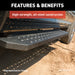ARIES 2055535 RidgeStep 6-1/2in. x 96in.; 36in. Black Steel Running Boards; Select Ford Transi - Truck Part Superstore