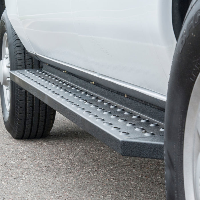 ARIES 2055535 RidgeStep 6-1/2in. x 96in.; 36in. Black Steel Running Boards; Select Ford Transi - Truck Part Superstore