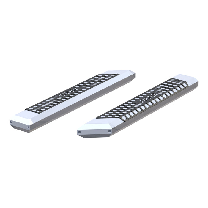 ARIES 2055853 AdvantEDGE 5-1/2in. x 53in. Chrome Aluminum Side Bars (No Brackets) - Truck Part Superstore