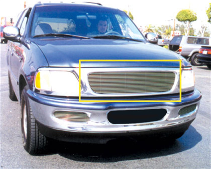 T-Rex Grilles 20560 Billet Series Grille; Horizontal; Aluminum; Polished Finish; 1 Pc; Insert; - Truck Part Superstore