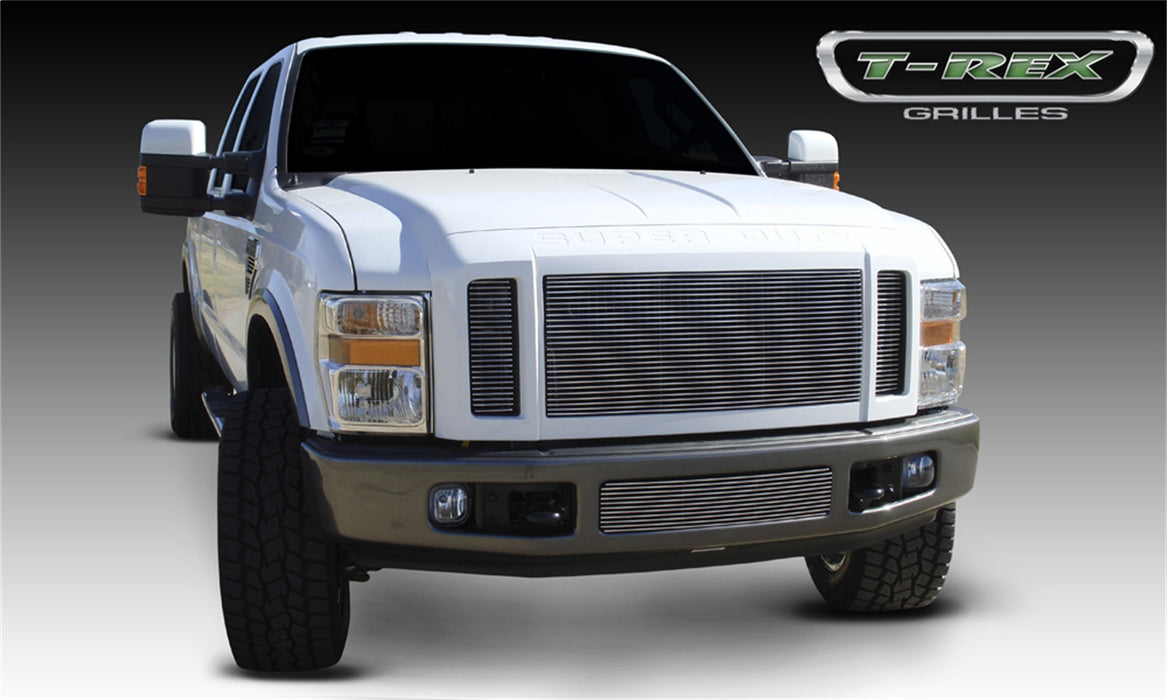 T-Rex Grilles 20563 Billet Series Grille; Horizontal; Aluminum; Polished; 3 Pc; Insert; - Truck Part Superstore